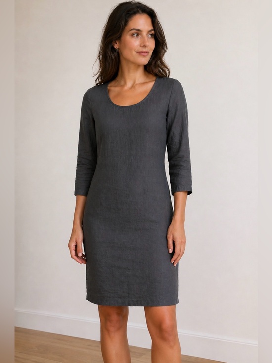 Sarah Pacini Dresses & Skirts - Sarah Pacini Dark Gray Linen Blend Dress